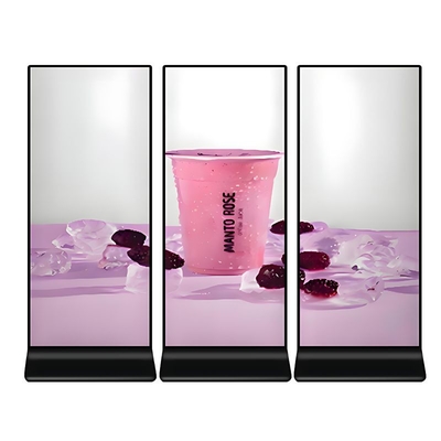 Player de publicidade com tela sensível ao toque ultrafina de 69,3 polegadas, tela cheia, LCD, sinalização digital de chão com resolução 4K