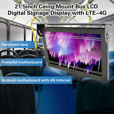 29 polegadas de barra esticada teto montar ônibus Wifi Digital Signage Android Wireless Networking Digital LCD Monitor com opção 4G