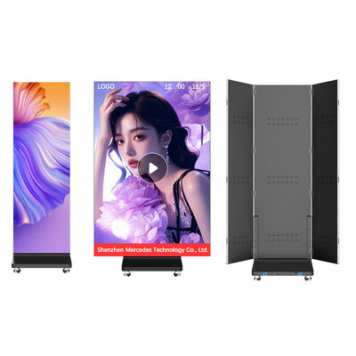 Ecrã de cartaz móvel de LED de dupla face P2.5 P1.86 P1.53 P1.25