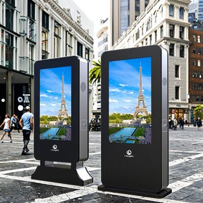 Televisão de tela sensível ao toque de 55 polegadas, à prova d'água, de sinalização digital, 4K LCD, publicidade, quiosque