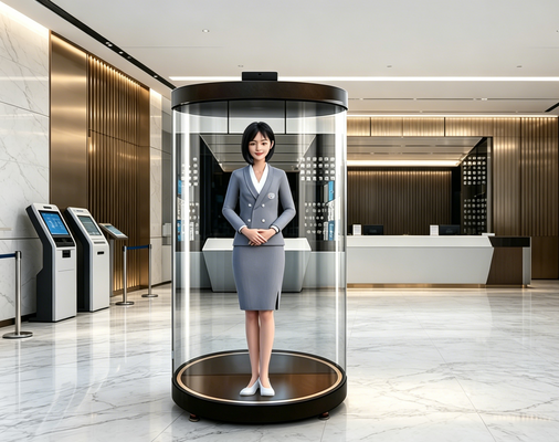 3D Holográfico AI Digital humano Robô de recepção interativa voz Wakeup reconhecimento de fala guia Robô para Mall Bank Lobby do aeroporto