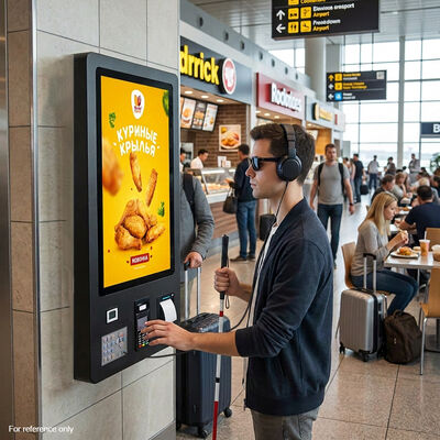 32 polegadas ADA Cadeira de rodas compatível Altura acessível Ajustável Quiosque de autoatendimento com touchscreen Terminal interativo