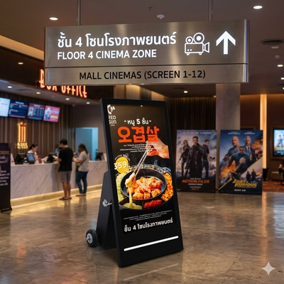 Android Wifi 43 55 65 polegadas Outdoor LCD Kiosk Poster Painel de tela 4K Display portátil LCD