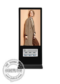 Varejo Popular estande modelo fino 43 polegadas exibição publicitária Quiosque Digital Signage wifi estação de carregamento de telefone celular