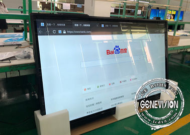 Monitor de exposição grande super do LCD da montagem da parede de 100 polegadas com HDMI dentro e tela táctil do porta usb