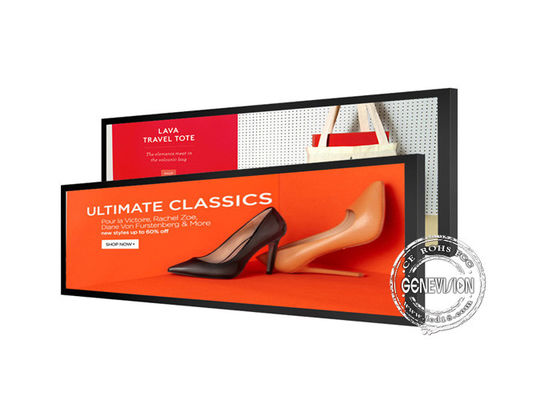 Monitor ultra largamente esticado da propaganda do LCD da parte superior da prateleira de exposições do ósmio WIFI de Android lêndeas do painel 700 de um IPS de 48,5 polegadas