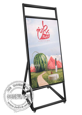 Signage móvel de pouco peso de 43 Digitas do quiosque da polegada com rodas