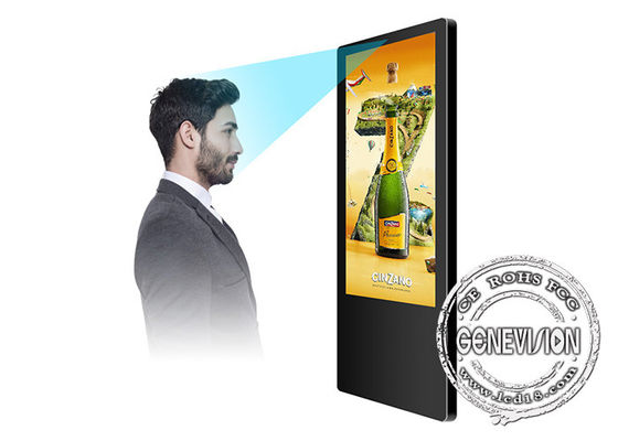 Tela ultra fina da propaganda do elevador de Android com reconhecimento de cara