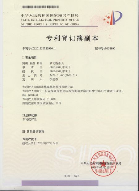 CHINA Shenzhen MercedesTechnology Co., Ltd. Certificações